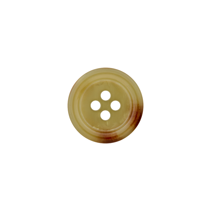 Polyester button 4-holes, 18mm, light olive