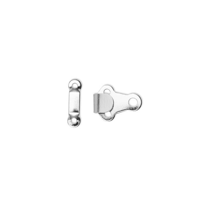 Hooks and bars for trousers and skirts, 6mm, silver-coloured