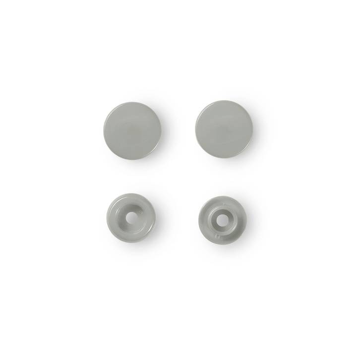 Nähfrei-Druckknöpfe "Color Snaps", rund, 12,4mm, grau
