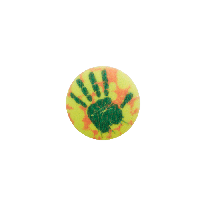 Polyamide button shank, Hand, 18mm, multicoloured