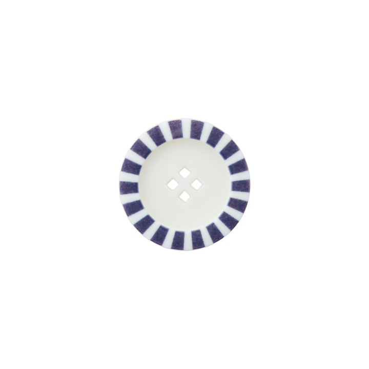 Polyesterknopf 4-Loch, 18mm, blau