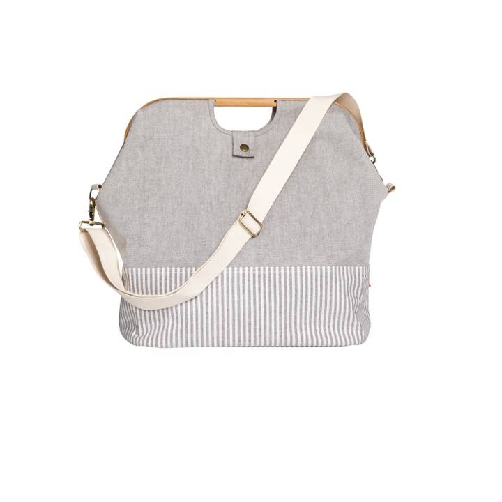 Store & Travel bags, canvas & bamboo S in grey
