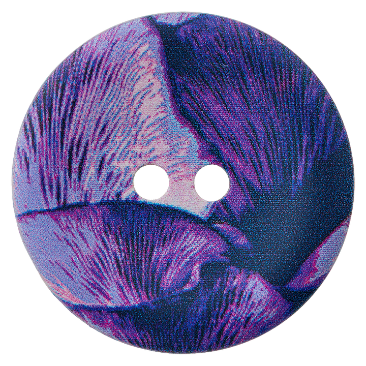Hanf/Polyesterknopf 2-Loch, recycelt, 30mm, violett