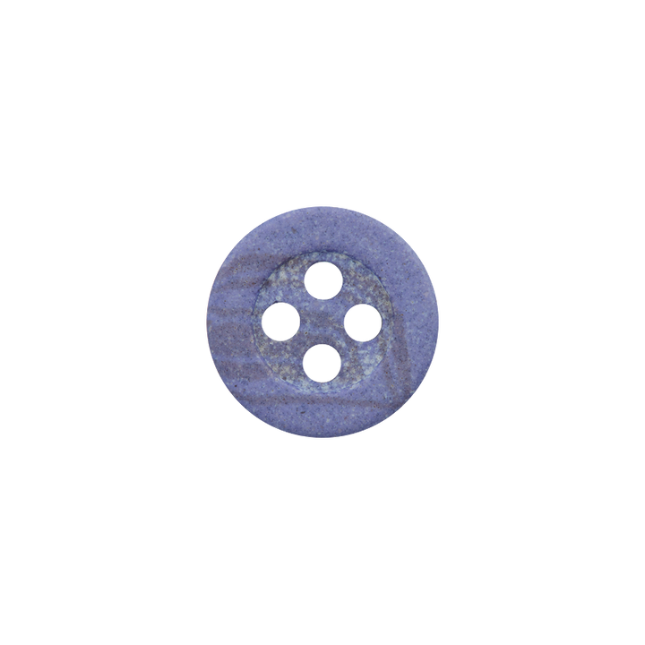 Hemp/polyester button, 4-holes, recycled, 11mm, lilac