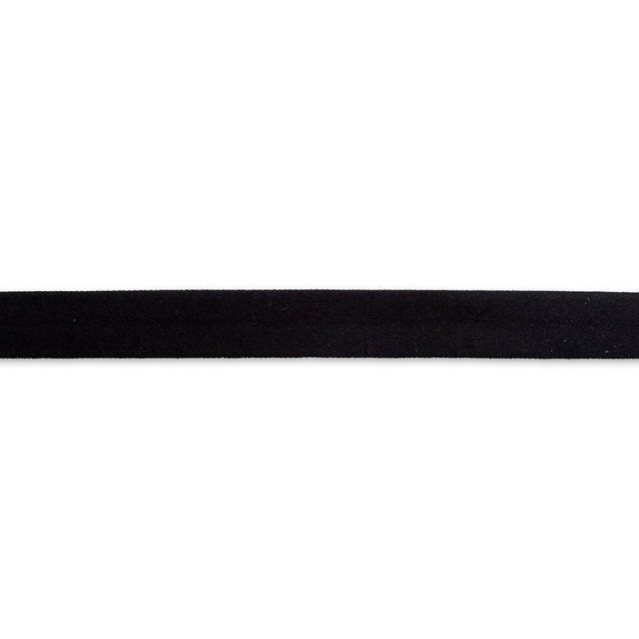 Bias-binding, elastic, 40/20mm, black, 25m