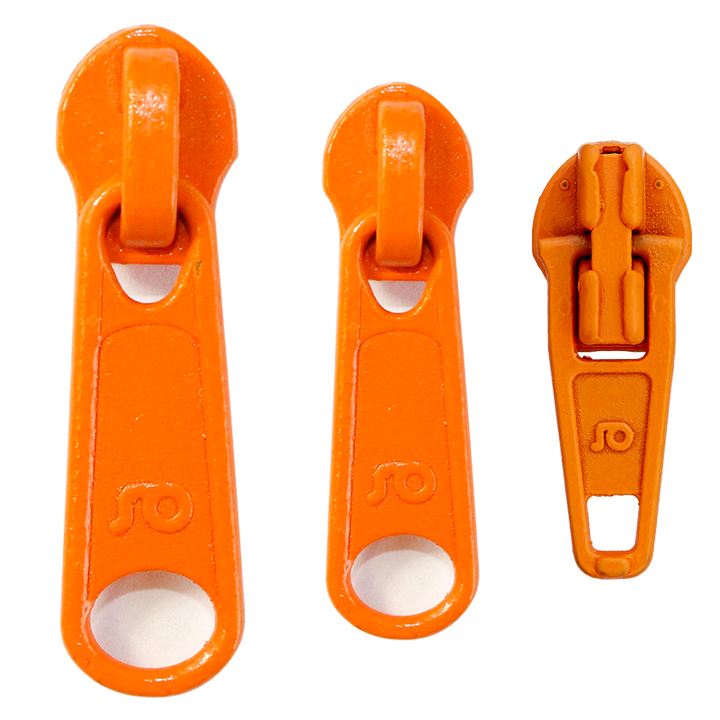 Бегунок для застежки-молнии, 5 мм, оранжевый цвет