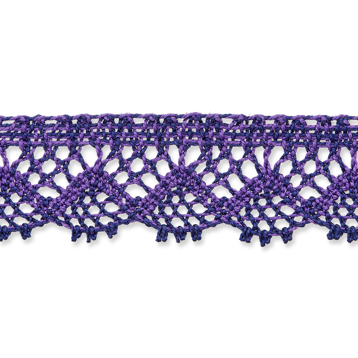 Коклюшечное кружево, 23мм, фиолетовый цвет