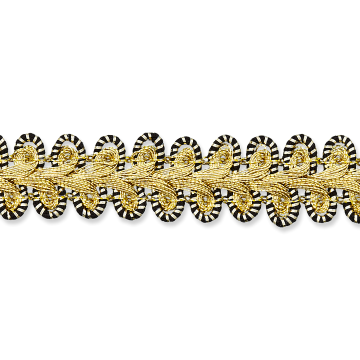 Кайма парчовая, 13 мм, цвет состаренного золота