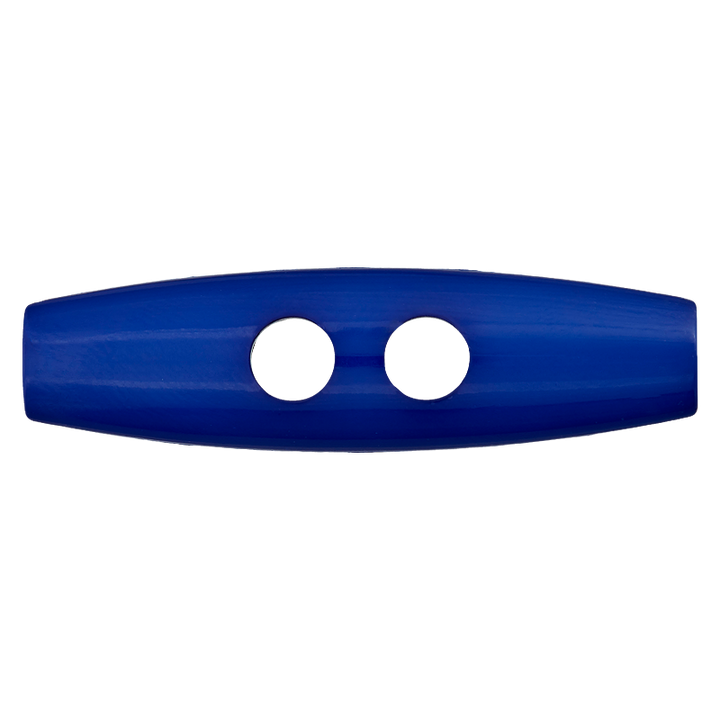 Polyester toggle 2-holes 30mm blue