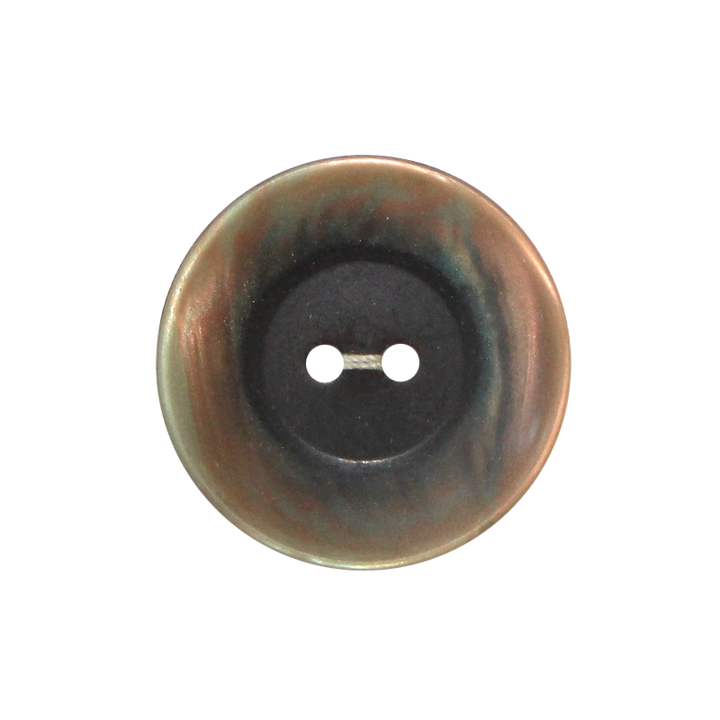 Пуговица из полиэстера, с 2 отверстиями, матовая, 28 мм, петролевый цвет