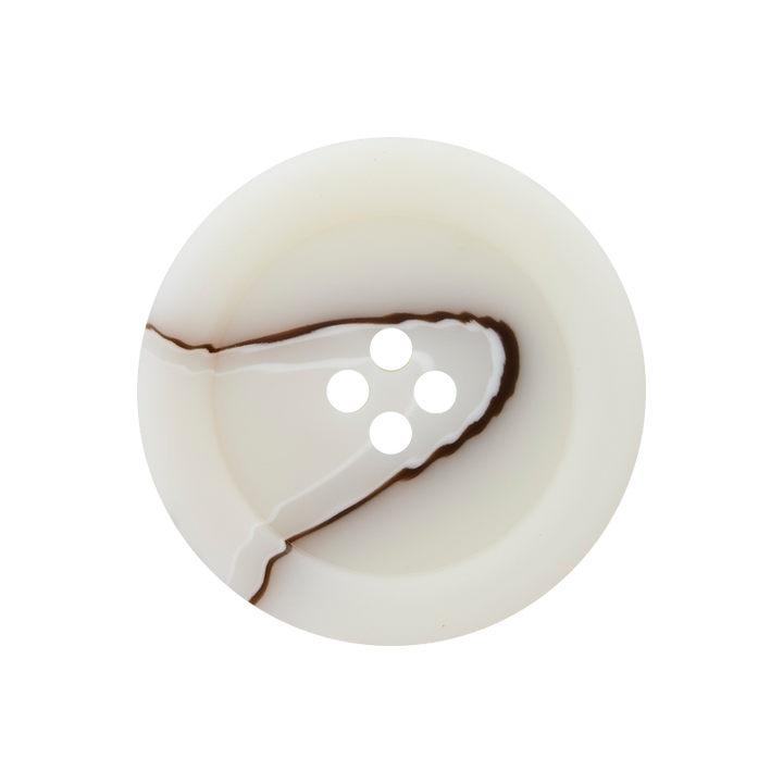 Polyesterknopf 4-Loch, 25mm, weiß
