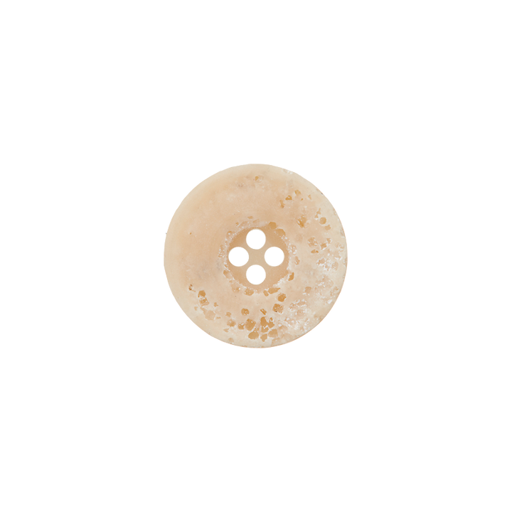 Polyester button 4-holes, 18mm, beige
