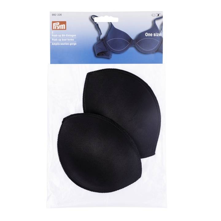 Push-up bra pads, one size, black