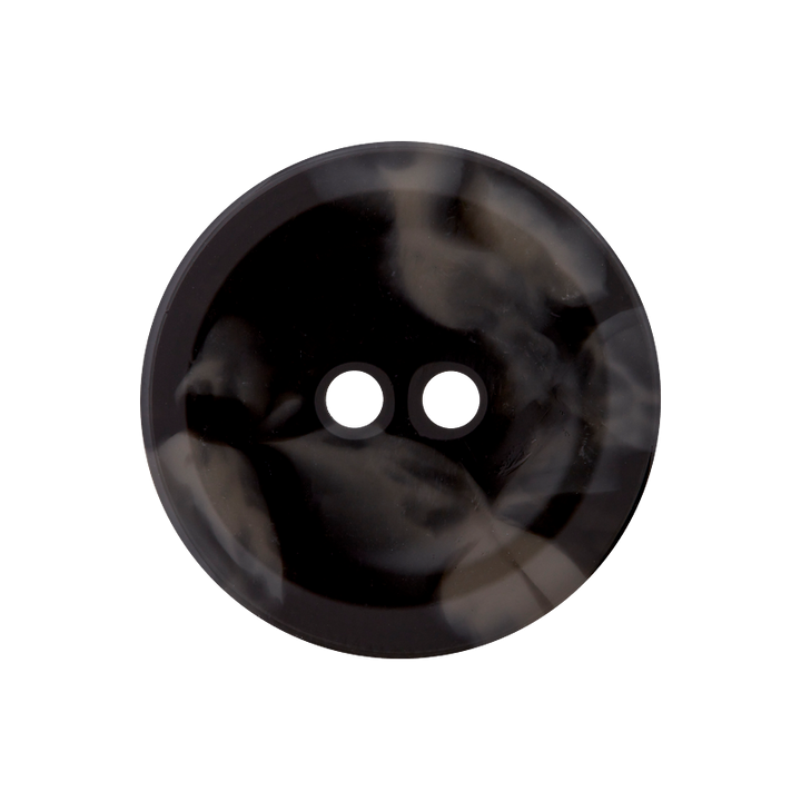 Пуговица из полиэстера, с 2 отверстиями, 22мм, черный цвет