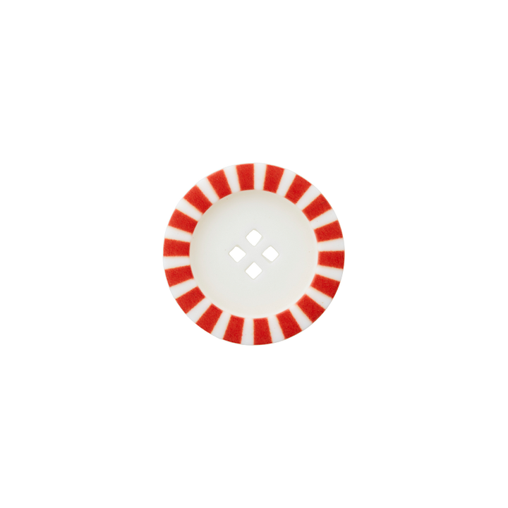 Polyester button 4-holes, 18mm, red