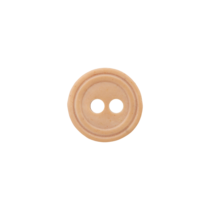 Polyester button 2-holes, 9mm, beige