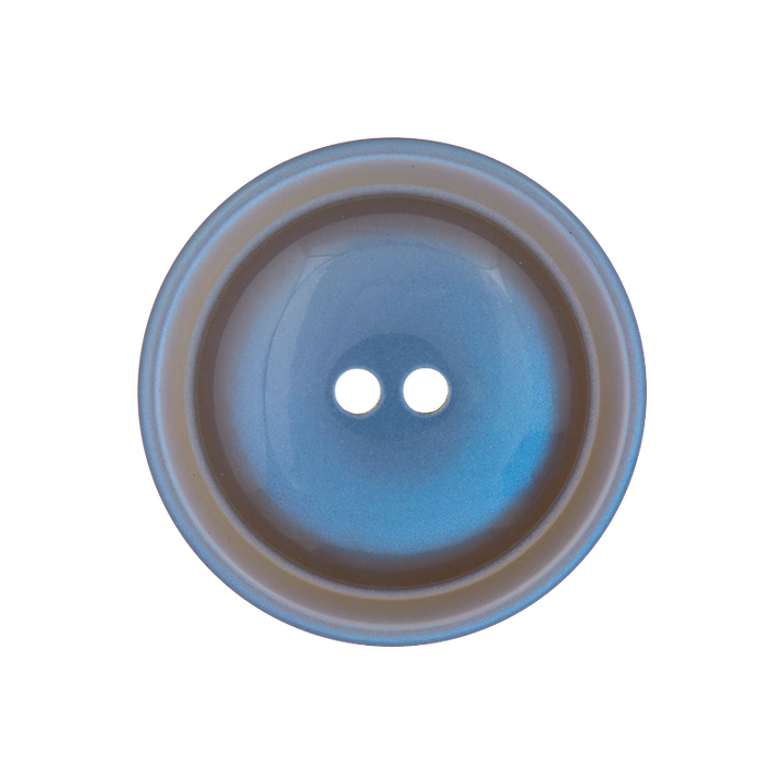 Пуговица из полиэстера, с 2 отверстиями, 18 мм, синий, светлый цвет