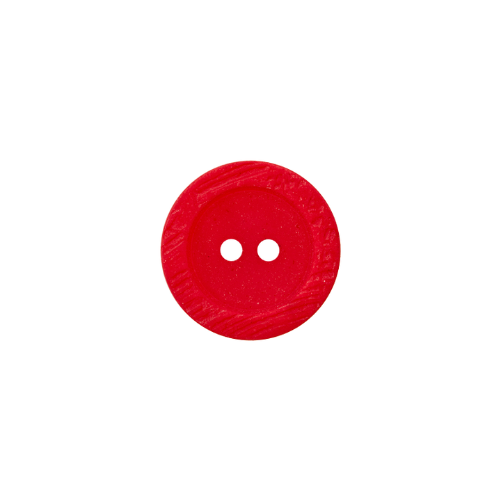 Пуговица из полиэстера, с 2 отверстиями, 15мм, красный цвет