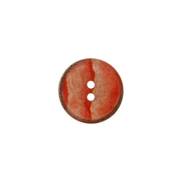 Polyester button 2-holes, 18mm, orange