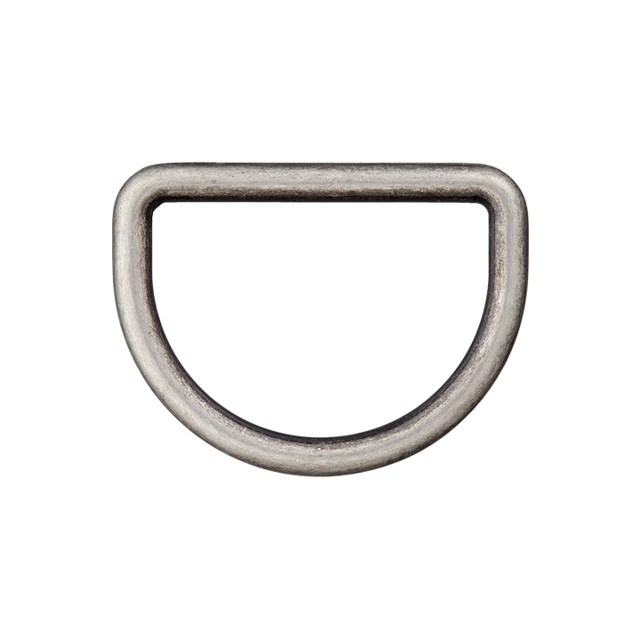 Metall-D-Ring, 25mm, altsilber