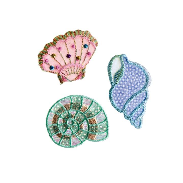 Appliqué Shells, self-adhesive and iron-on