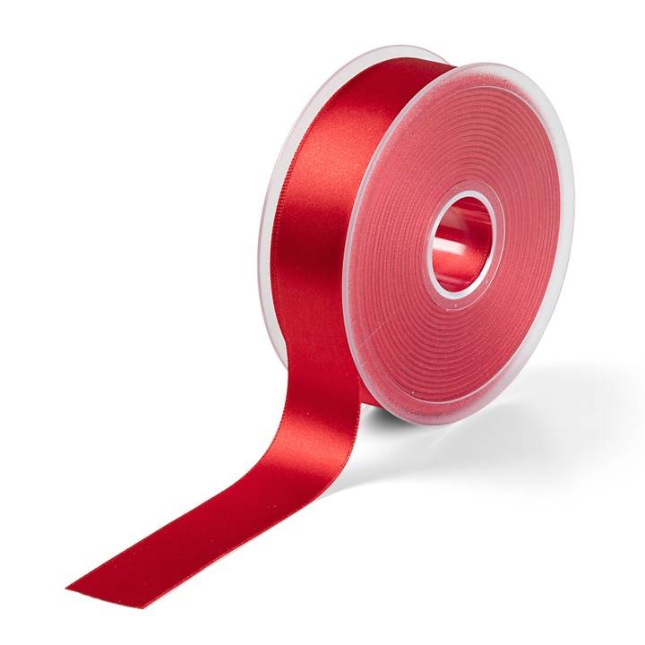 Satin ribbon, 25mm, dark red