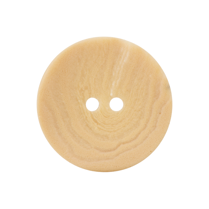 Paper/polyester button 2-holes, recycled, 23mm, beige