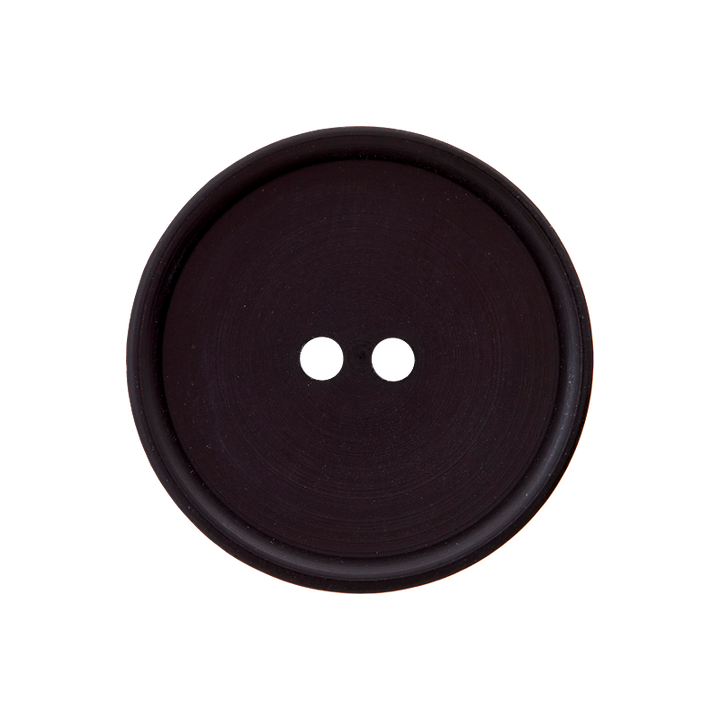 Bouton polyester 2-trous, 23mm, noir