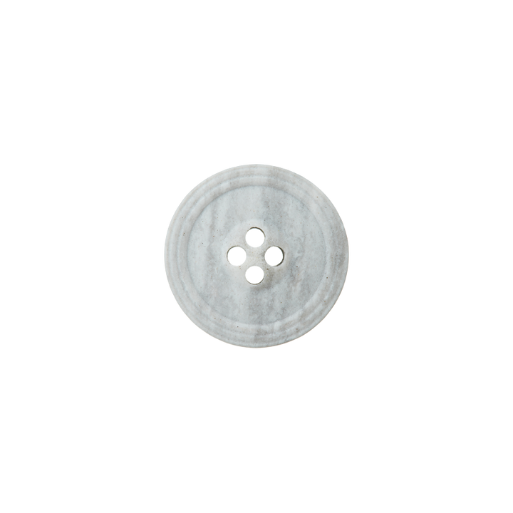 Polyester button 4-holes 15mm light grey