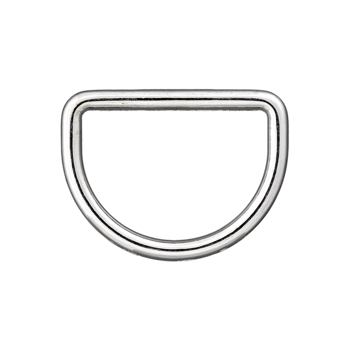 Metall-D-Ring, 15mm, silber