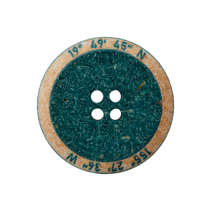 Polyester button 4-holes, 23mm, dark green