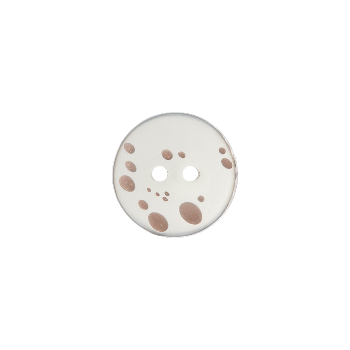 Polyester button 2-holes, Blouse, 14mm, light brown