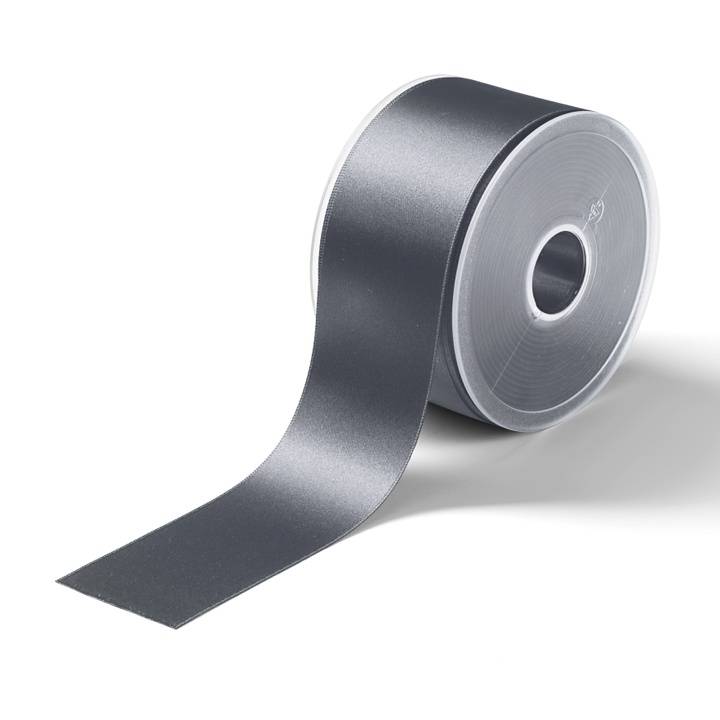 Satin ribbon, 50mm, grey