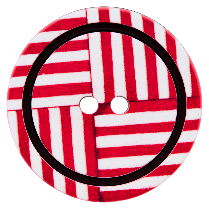 Polyester button 2-holes, Maritime, 28mm, red