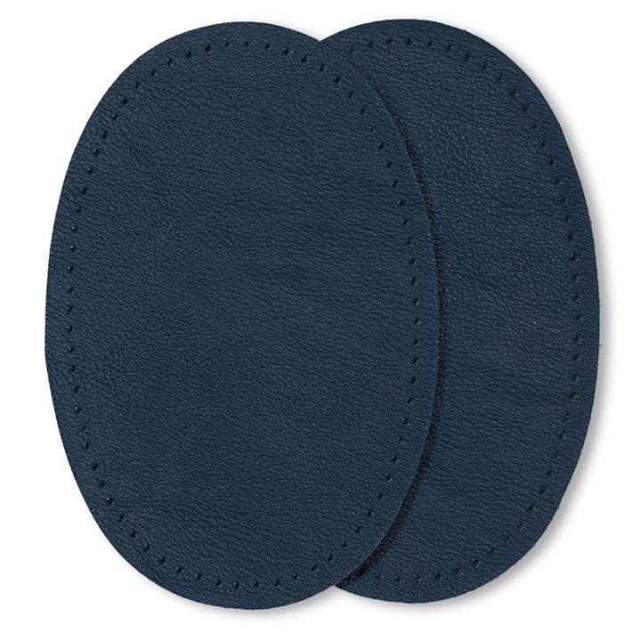 Patches, imitation nappa leather to sew on, 9 x 13.5cm, dark blue