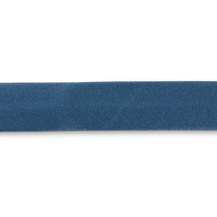 Косая бейка - "DUCHESSE",  40/20мм, сизо-голубой цв.