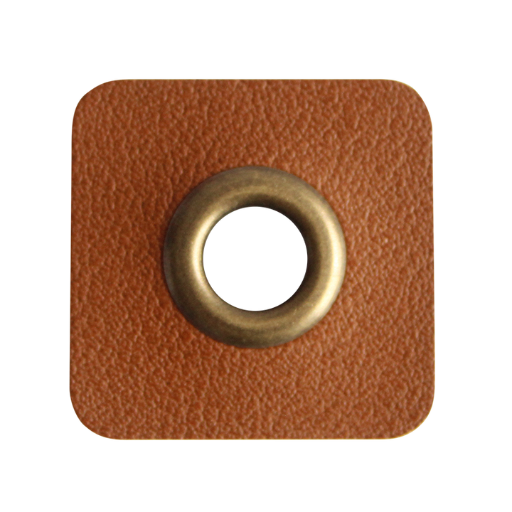 Патч для люверса, из искусственной кожи, внутренний диаметр 8 мм, 30 мм, цвет коричневый, средний/состаренного золота
