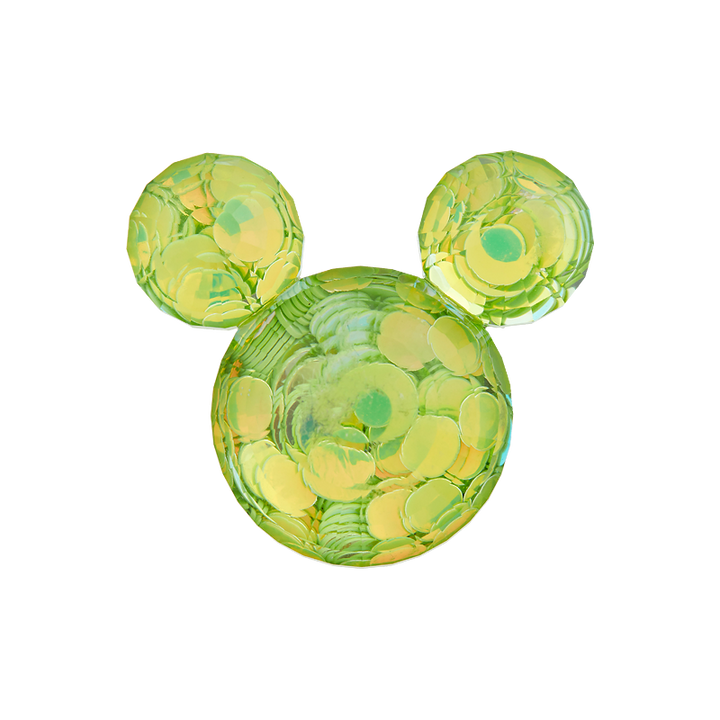 Polyester button shank, Mouse, 20mm, light green