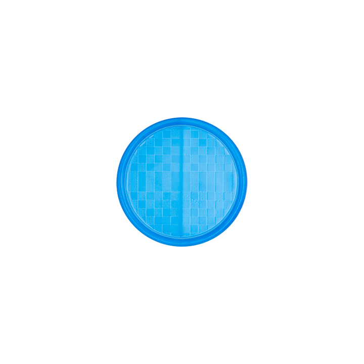 Polyesterknopf Öse, 15mm, blau