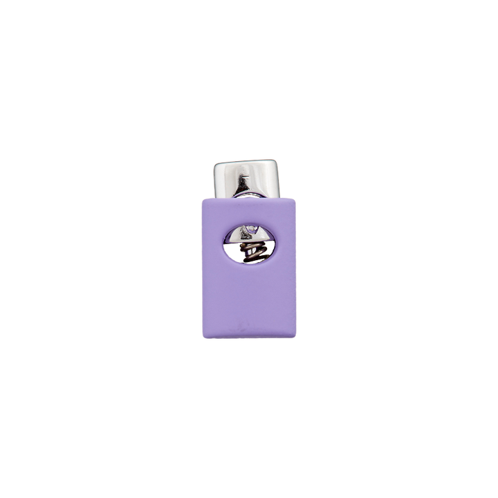 Cord stop/passage 4mm, 1-hole, 26mm lilac