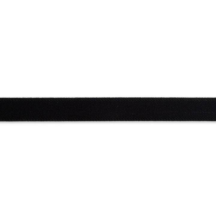 Велюровая эластичная лента, 20мм, черная, 10м