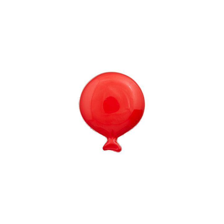 Bouton polyamide pied, Ballon, 18mm rouge