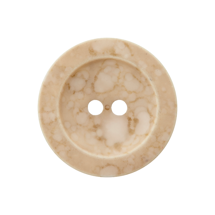 Polyester button 2-holes, 23mm, beige