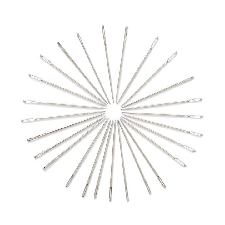 Darning needles, short, No. 3/0, 1.60 x 66mm, silver-coloured