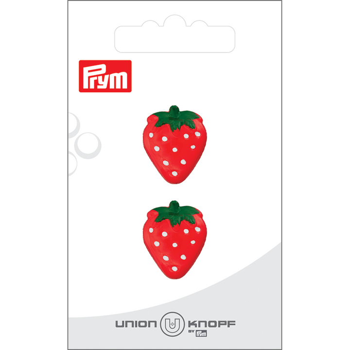 Polyester button shank Strawberry