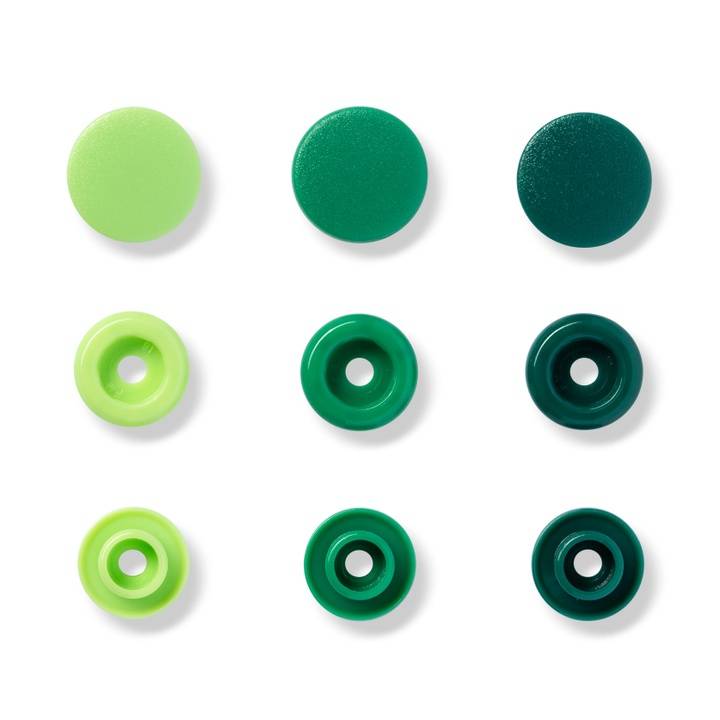 Color snap fastener, Prym Love, plastic, 12.44 mm, green