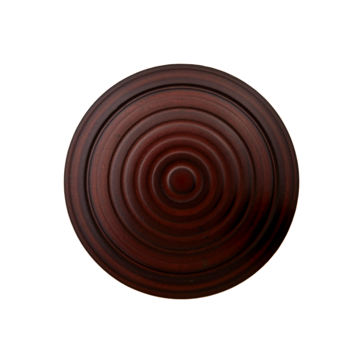 Polyester button shank, Metallic, 23mm, dark brown