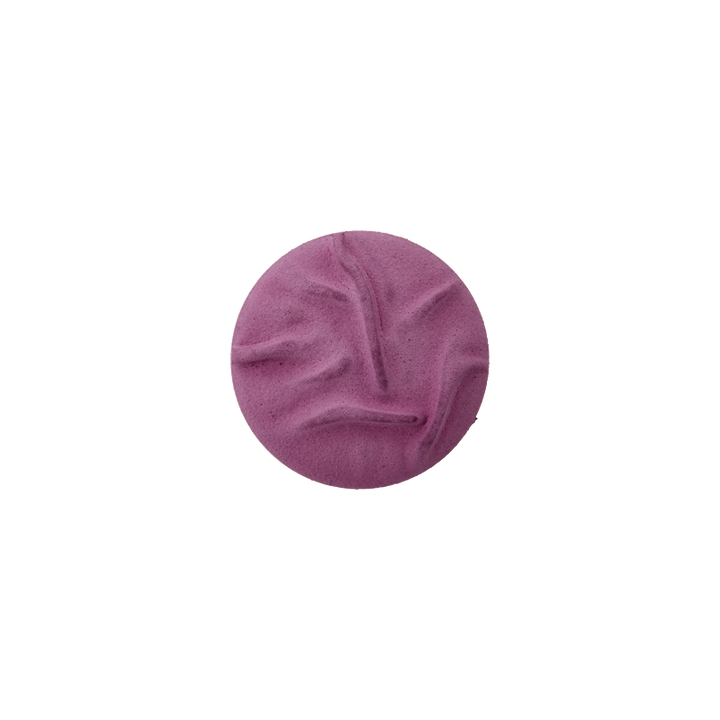 Bouton polyester pied, 15mm, vieux rose