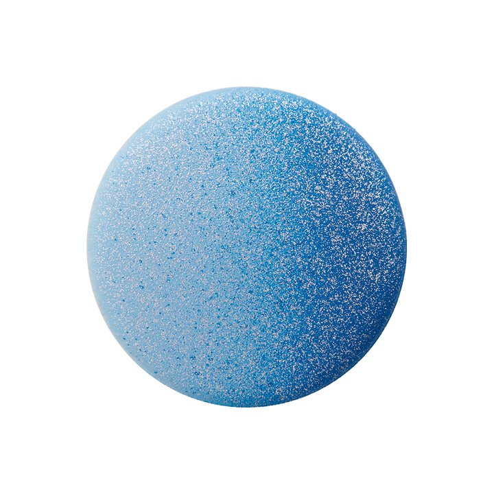 Polyester button shank, Glitter, 20mm, blue