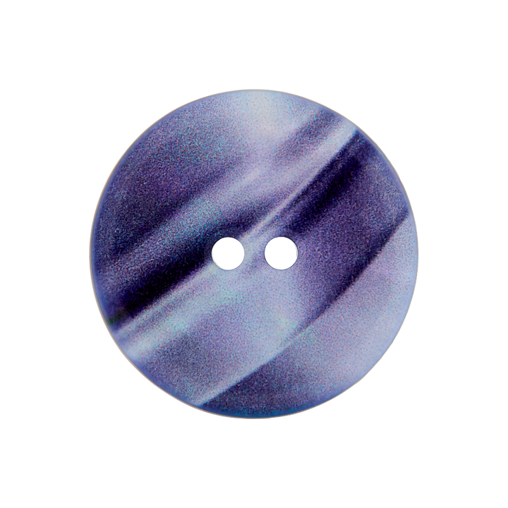 Polyesterknopf 2-Loch, Shiny, 23mm, blau